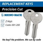 Rhino-rack 001-200 Roof Keys Replacement Cut To Code. Fixed Price $9.99.