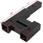 4000 Lb Dual 2" Trailer Hitch Receiver Rise-drop Adapter Extender Extension Tow. Fixed Price $30.80.