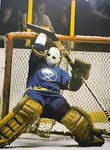 Hockey Photo Print Buffalo Sabres Roger Crozier Classic Cross Bar Hang. Fixed Price $5.02.