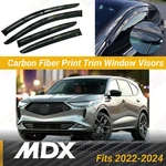 For Acura Mdx 22-24 Carbon Fiber Print Trim Window Visors Rain Guards Deflectors. Fixed Price $59.99.