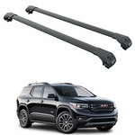 For Gmc Acadia GEN2 (2017-2023) Roof Rack Cross Bars Raised Rail, Black. Fixed Price $208.00.
