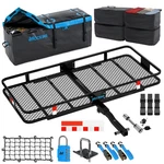Mockins 60"X20"X6" Trailer Hitch Cargo Carrier Set - 500LBS Cap. 16 Cuft. Fixed Price $269.99.