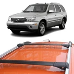 Buick Rainier 2004-2007 Cross Bars Roof Rack Black Pair Raised Rails. Fixed Price $145.00.