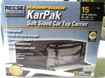Reese Karpak Soft Sided Top Carrier Rainproof 15 Cu.ft. Black Hardware.. Fixed Price $45.00.