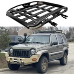 For Jeep Liberty Aluminum Roof Rack Cargo Carrier Basket Cross Bars W/ Led Light. Fixed Price $229.13.