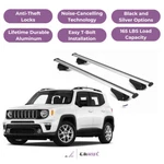Erkul Roof Rack Cross Bars For Jeep Renegade 2015-2023 Raised Rails Silver. Fixed Price $152.91.