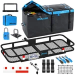 Mockins 60"X24"X6" Tow Hitch Cargo Rack With 25 Cu.ft. Bag And Luggage. Fixed Price $279.99.
