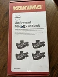 Yakima New #8003590 Universal Cross Bar Roof Rack Mighty Mounts Set 4. Fixed Price $74.95.