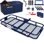 Mockins 60"X30"X6" Navy Tow Hitch Cargo Carrier With Cu.ft. Bag. Fixed Price $329.99.