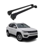 Roof Racks Cross Bars Luggage Carrier For Jeep Compass 2017-2025 Alu Black 2X. Fixed Price $179.99.