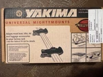 Yakima #03590 Universal Cross Bar Roof Rack Mighty Mounts (set 4) New. Fixed Price $35.00.
