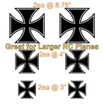 German Maltese Vinyl Decals Set Of 6 Stickers - For Larger Rc Planes Models. Fixed Price $14.00.