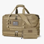 Brown Travel Duffle Gym Bag Carry On W/ Shoe Compartment & Wet Pocket. Fixed Price $36.80.