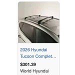 Hyundai Tucson Roof Rack Cross Bars Black Genuine Oem CWF21-ACA00 2022-2025. Fixed Price $300.00.
