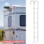 Exterior Rv Ladder Rear Motorhome Travel Trailer Aluminum Silver Camper. Fixed Price $210.21.