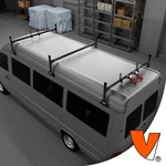 H1 3-BAR Aluminum Rack System Mercedes Sprinter 2002-2006 High Roof Black. Fixed Price $711.55.