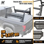 Syneticusa Heavy Duty Ladder Rack W/side Molle Panel Combo For 6-6.8FT Truck Bed. Fixed Price $1399.00.