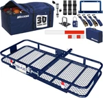 Mockins 60"X30"X6" Navy Trailer Hitch Cargo Carrier & Cu Ft Waterproof. Fixed Price $539.98.
