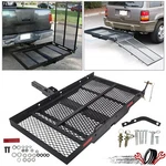 500LB Folding Mount Basket Hitch Cargo Carrier W/ Ramp Wheelchair Rack. Fixed Price $129.50.