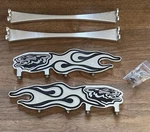 Vintage Arctic Cat Stainless Steel Logo Black & Silver Billet Kit Rear Rack. Fixed Price $175.00.