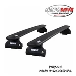Thule Alu Wingbar Evo Black Roof Bars Set To Fit Porsche Macan 14-22 Closed Rail. Fixed Price $445.96.