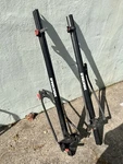 Yakima Lockjaw Bike Bicycle Upright Tray - Roof Top Rack Mount Carrier Pair. Fixed Price $150.00.