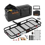 Mockins 60"X20"X6" Steel Trailer Hitch Cargo Carrier With 16 Cu Ft Waterproof.... Fixed Price $251.15.