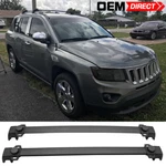 Fits 11-16 Jeep Compass Oe Factory Style Roof Rack Cross Bars Black Aluminum. Fixed Price $59.99.