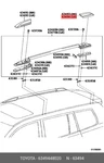 Genuine Oe Cover, Roof Rack Leg, Rear Left, 6349448020 For Toyota 63494-48020. Fixed Price $27.59.