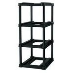 4 Tier Rack, Holds Four 27 Gallon Industrial Storage Totes, Heavy Duty Plas. Fixed Price $45.85.