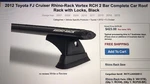 Fj Cruiser Complete Car Roof With Locks.rhino-rack Vortex Rch W/2 Crossbars. Fixed Price $300.00.