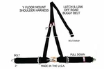 Rjs Racing 3 Pt Latch & Link Floor Mount Harness Buggy Belt Black 50541. Fixed Price $95.65.