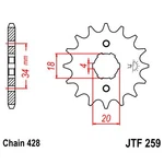 19748-COMPATIBLE With Honda Cg 125 Es (JC30) 2004-2007 High Quality Front Dr. Fixed Price $27.48.