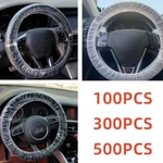 Universal Disposable Plastic Car Steering Wheel Elastic Protective Covers. Fixed Price $15.45.