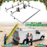 2BAR Steel Van Ladder Roof Rack W/roller Fit 2011-ON Nissan NV1500/2500/3500. Fixed Price $175.00.