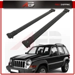 Cross Bar Roof Rack Set For 2002-2007 Jeep Liberty Kj Luggage Cargo Carrier Blk. Fixed Price $70.82.