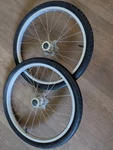 Thule Bike Trailer Rear Assembly Set (2 Wheels), For Older Chariot Cougar. Fixed Price $59.00.