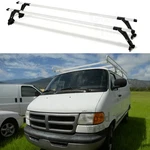Roof Bar 63" Rain Gutters Rack Rail 130LB Capacity Silver For Dodge Ram 3500 Van. Fixed Price $169.15.