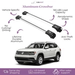 Erkul Roof Rack Cross Bars Fits Volkswagen Atlas 18-25 Raised Rails Silver. Fixed Price $134.90.