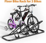 3-BIKE Floor Rack For Garage & Outdoor Ideal Mountain, Road Kids Bikes. Fixed Price $73.99.