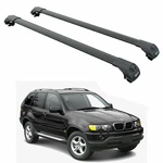 For Bmw X5 (E53) 2000-2007 Roof Rack Cross Bars Raised Rail Black. Fixed Price $208.00.