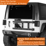 Spare Tire Carrier Tailgate Mount Bracket Holder For 2007-2018 Jeep Wrangler Jk. Fixed Price $74.89.