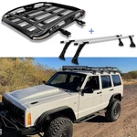 Roof Rack Basket Cargo Carrier Luggage Cross Bar W/ Led Light For Jeep Cherokee. Fixed Price $169.11.