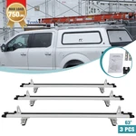 Heavy Duty 63" Truck Cap Topper Rack Aluminum Ladder Roof Crossbars White. Fixed Price $195.00.