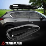 Glossy Cargo Carrier Luggage Rooftop Mount Storage Box W/lock 78"X31"X15". Fixed Price $807.49.