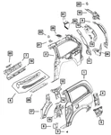 Genuine Mopar Roof Side Rail Right 4894612AC. Fixed Price $55.78.