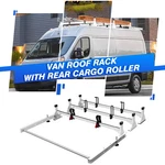 Cargo Van Roof Ladder Rack W/ Roller For Ram Promaster 2013-2025 White Bar New. Fixed Price $259.99.