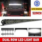 Fit Dodge Ram 1500/2500/3500 Truck Roof Mount 52" Led Light Bar Dual Row 6D 900W. Fixed Price $104.99.