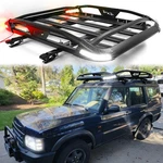 For Land Rover Discovery Ii Roof Rack Cargo Carrier Basket Cross Bars W Lights. Fixed Price $229.14.