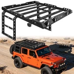 400LBS Roof Rack Cargo Basket For 2007-2018 Jeep Wrangler Jku W/ladder&lights. Fixed Price $344.32.